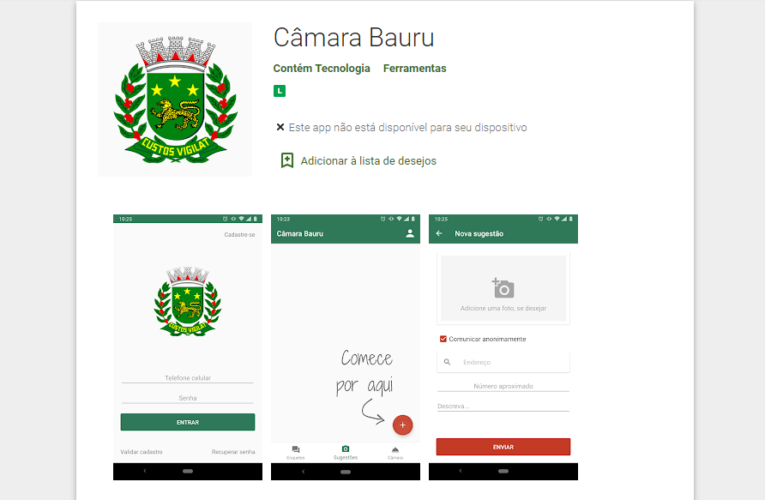 ‘Câmara Online’: aplicativo que permite envio de solicitações diretamente aos parlamentares já está disponível