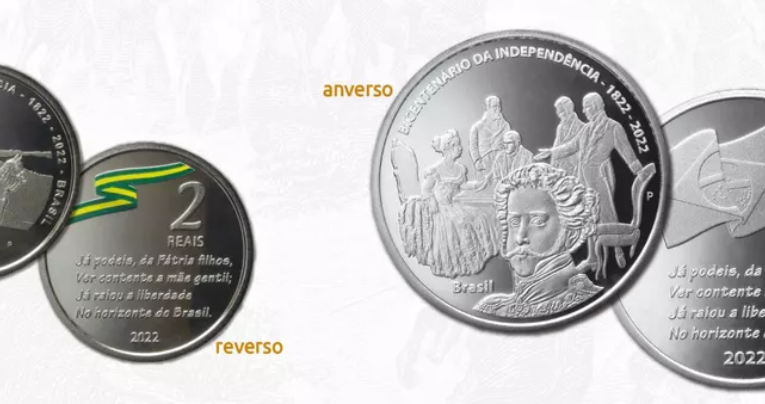 BC lança 1ª moeda colorida para celebrar 200 anos da Independência