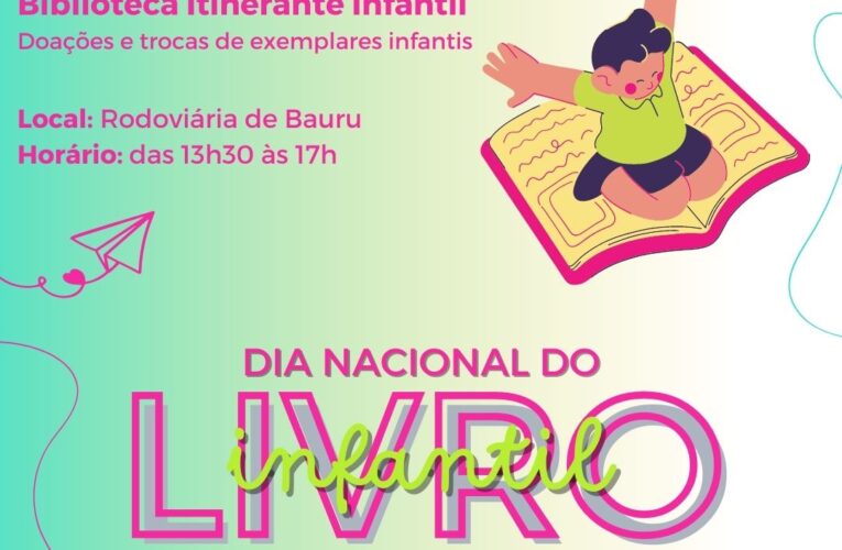 Biblioteca Móvel comemora Dia Nacional do Livro Infantil no Terminal Rodoviário de Bauru