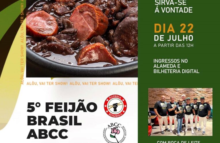 5º Feijão Brasil em prol da ABCC será neste sábado no Alameda