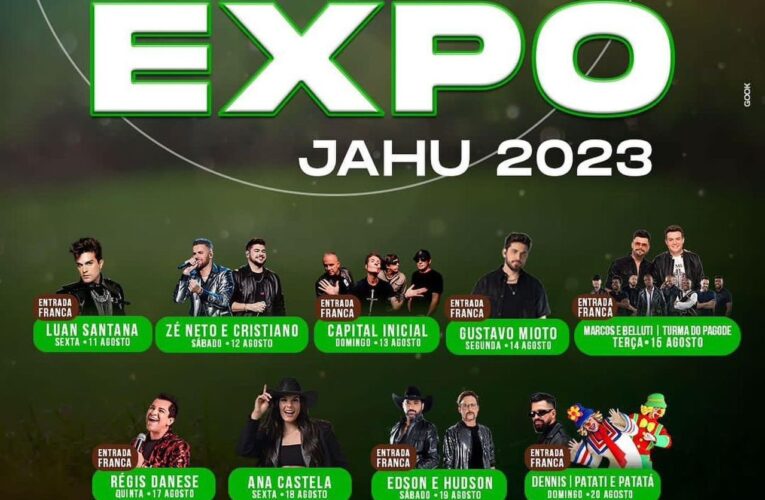 Expo Jahu 2023 inicia venda de ingressos para festa de 170 anos da cidade