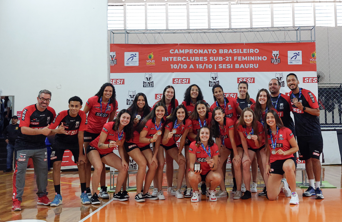 Vôlei: Sesi-SP é bronze no CBI Sub-21 feminino e Sesi Vôlei está