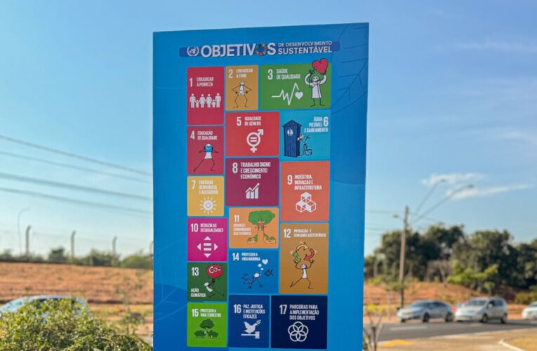 Praça da Copaíba ganha totens informativos sobre ODS e Agenda 2030