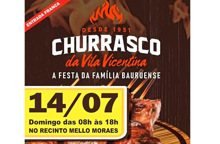 73º Churrasco Vicentino será realizado neste domingo