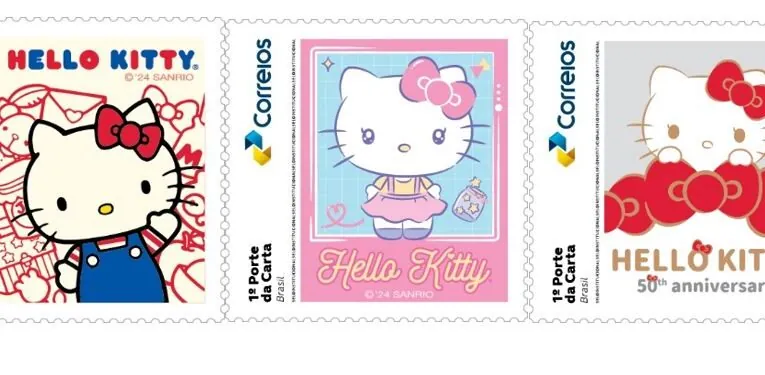 Hello Kitty ganha edição comemorativa de selos postais