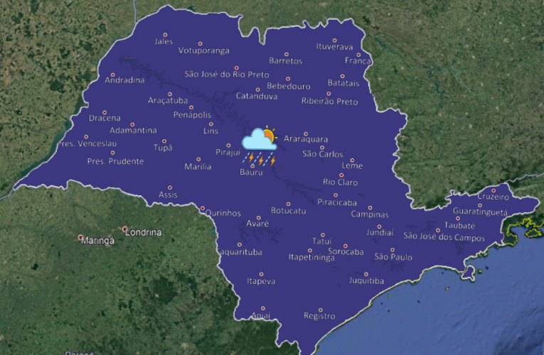 Chuva deve chegar a Bauru neste domingo