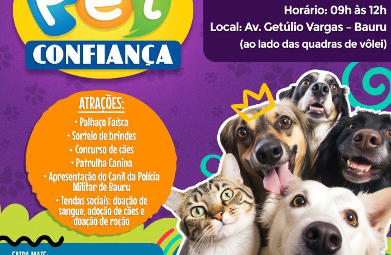 Domingo é dia de ‘Encontro Pet Confiança’ na avenida Getúlio Vargas