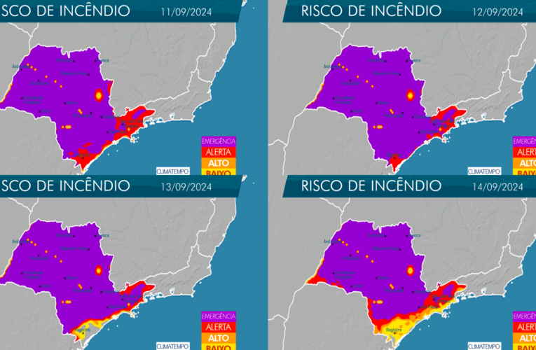 Alerta de risco elevado para incêndios segue até sábado