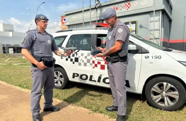 PM testa patrulhamento aéreo com drones em Bauru