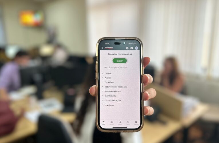 Doadores podem consultar hemocentro mais próximo pelo app do Poupatempo