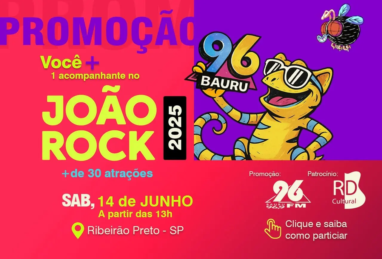 PROMOÇÃO VOCÊ E UM ACOMPANHANTE NO JOÃO ROCK 2025